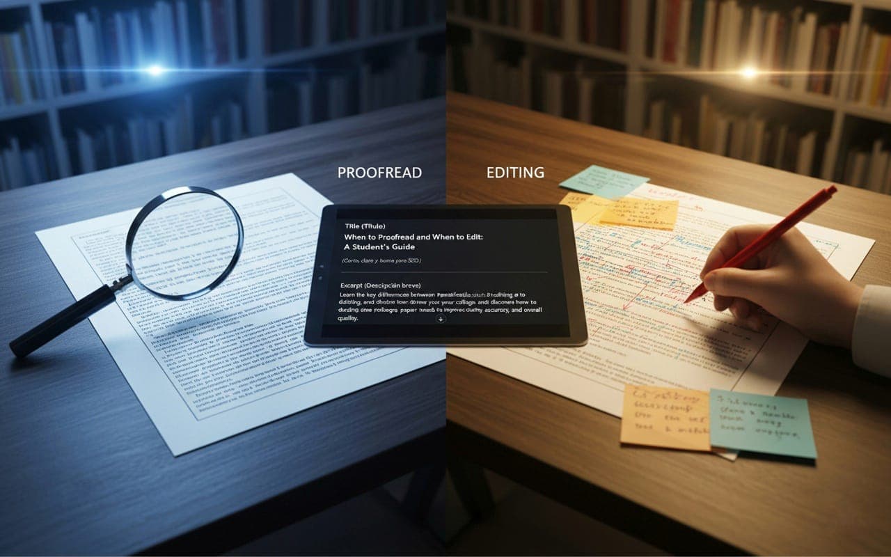 Cover image for resource: When to Proofread and When to Edit: A Student’s Guide